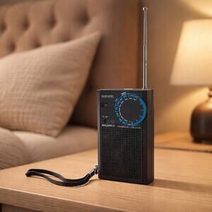 Magnavox FM/AM Pocket Radio D1000 Made In Hong Kong In Original Box Works Great